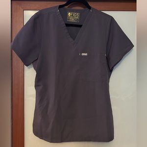 HTF old school figs large Catarina women’s scrub top in charcoal gray L